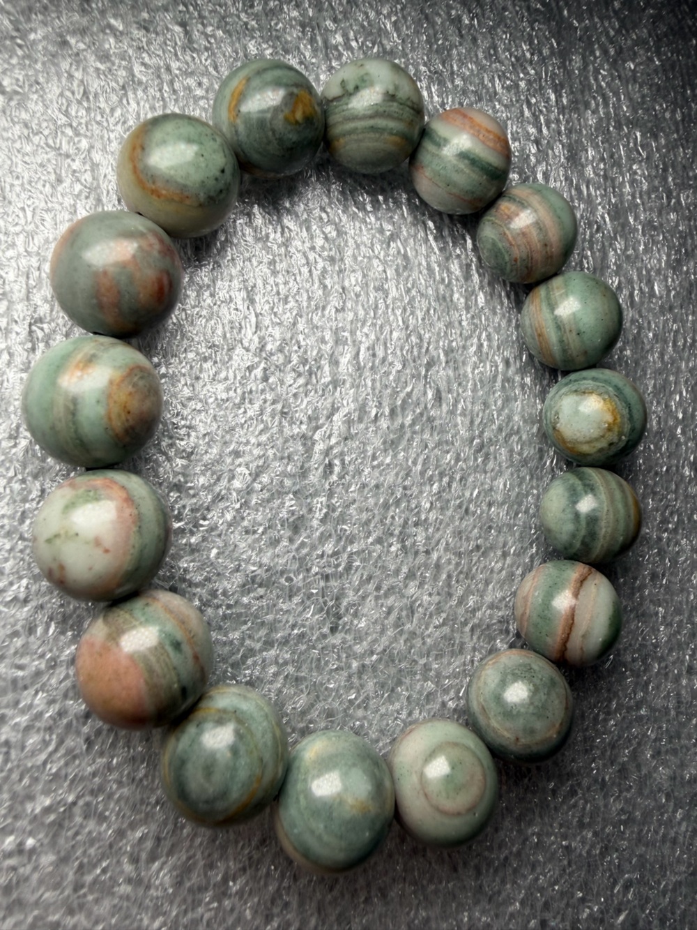 Gorgeous 12MM Picasso Jasper Natural Crystal Bracelet